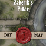 Download this Zeborik’s Pillar 30x20 TTRPG battlemap and take your players to a mysterious forest ruin. Ready for VTTs and home or professional printing!