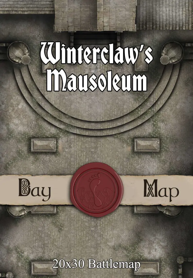 Winterclaw’s Mausoleum 30x20 Battlemap