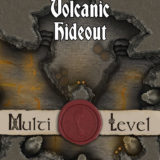 Volcanic Hideout 30x20 TTRPG Battlemap