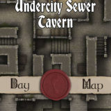 Undercity Sewer Tavern 30x20 TTRPG Battlemap