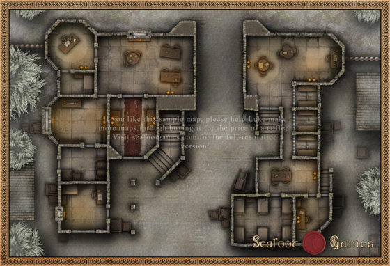 Valdorn’s Winter Gatehouse 30x20 TTRPG Battlemap - Image 2