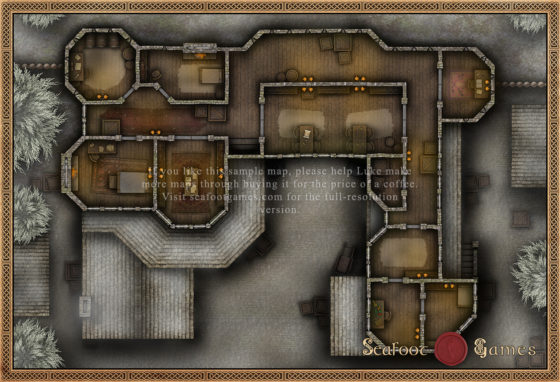 Valdorn’s Winter Gatehouse 30x20 TTRPG Battlemap - Image 3