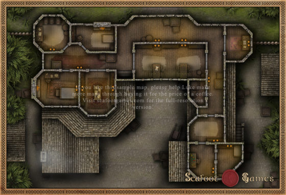 Village Gatehouse 30x20 TTRPG Battlemap - Image 3