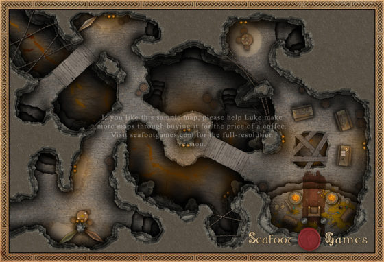 Volcanic Hideout 30x20 TTRPG Battlemap - Image 3