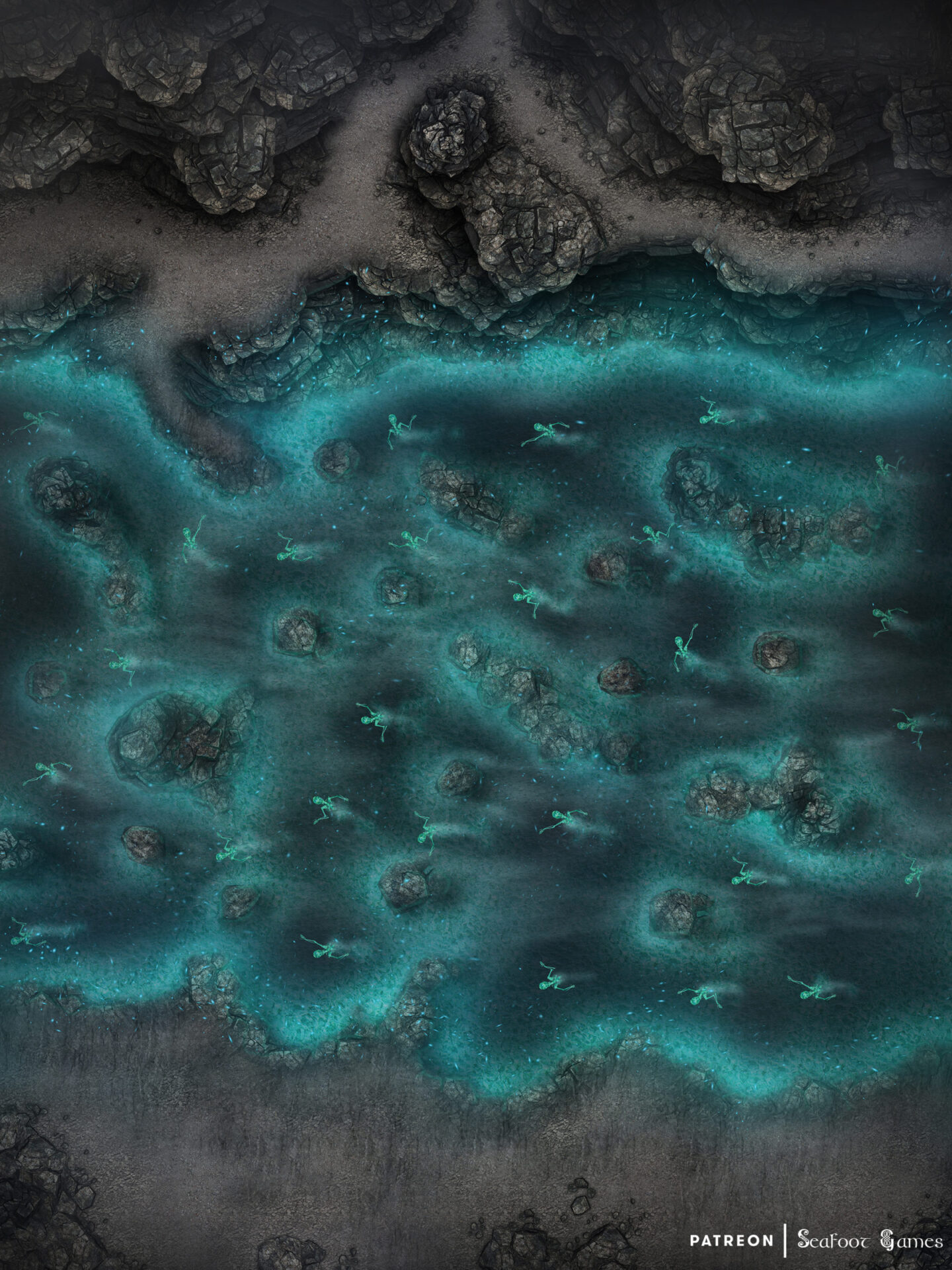 Free TTRPG Battlemap The River Styx • Seafoot Games