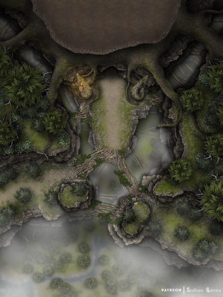 Free TTRPG battlemap of Floating Sky Isles