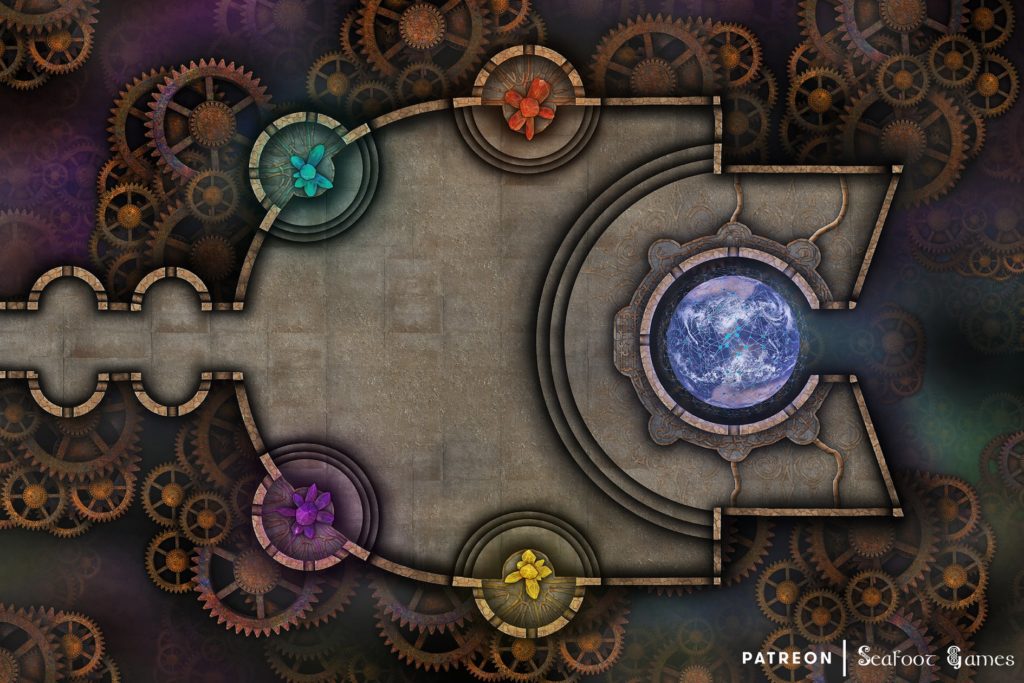 Free TTRPG battlemap of a The Dream Engine