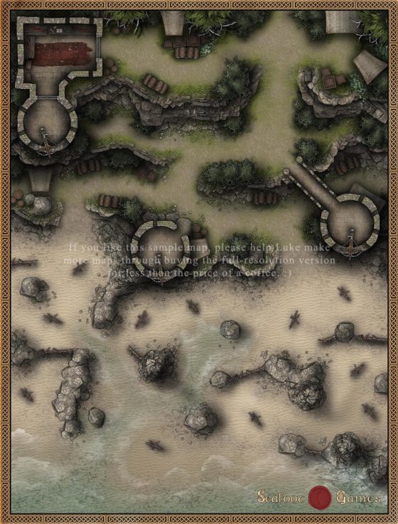 Hardcore GM's Battlemap Bundle - 420 Large D&D Maps for $59.99