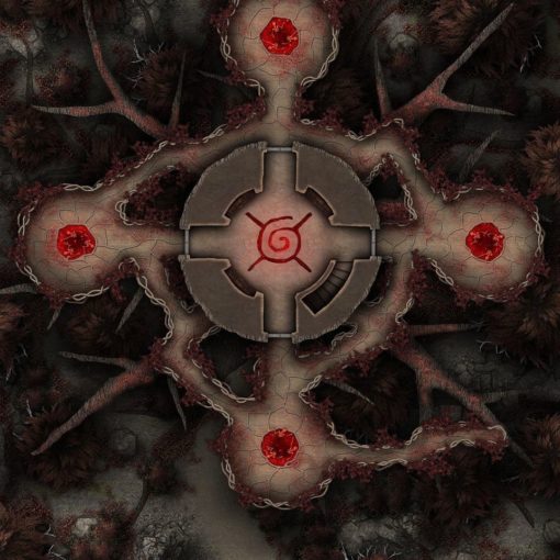 free D&D battlemap of a Hag's Blood Tree