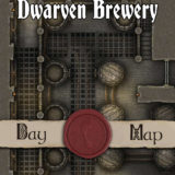 Dwarven Brewery 40x30 TTRPG Battlemap with Adventure