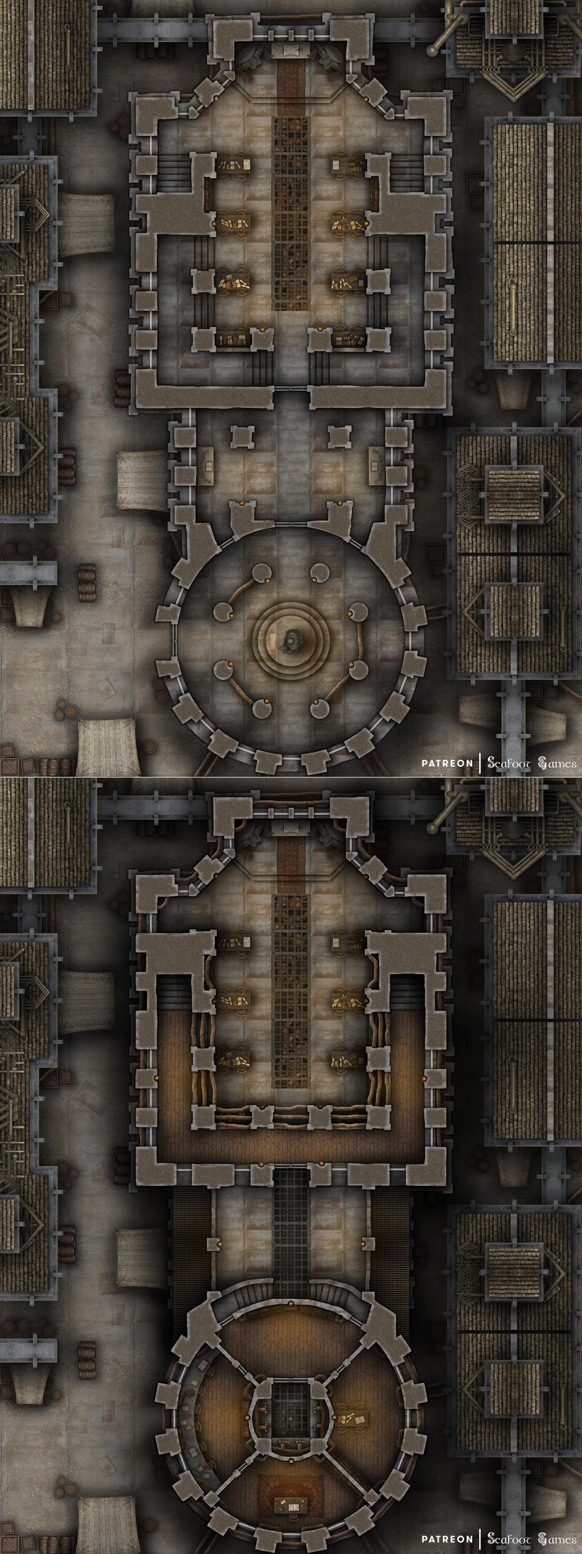 Free TTRPG map the Mechanist’s Guild of Aeraveska