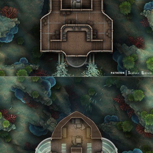 Gnomish Submarine Free Multi-Level D&D Battlemap with Adventure