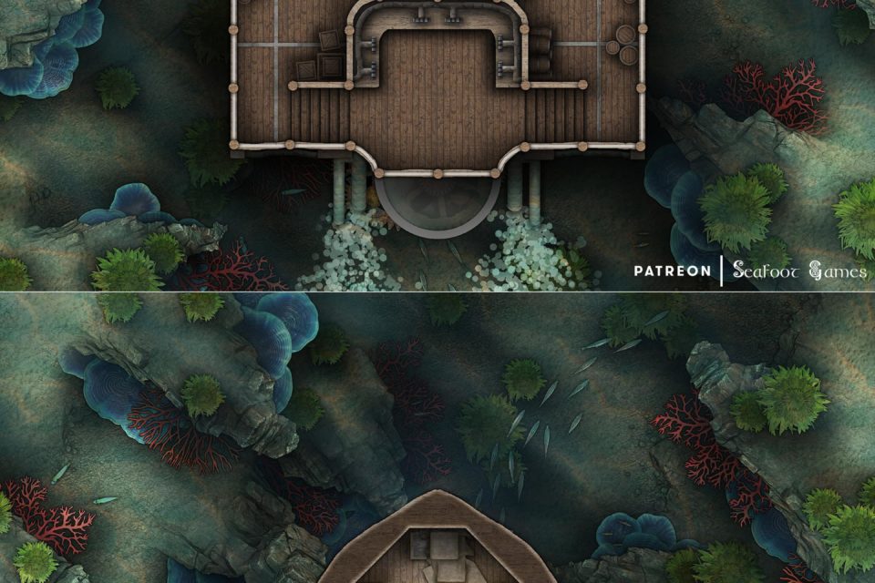 Gnomish Submarine Free Multi-Level D&D Battlemap with Adventure