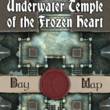 Underwater Temple of the Frozen Heart - 40x30 Battlemap