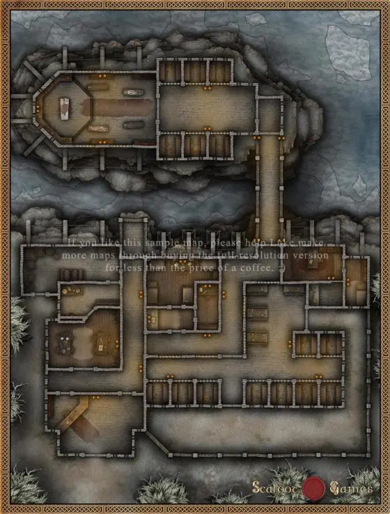 Val’Skar Prison - 40x30 Battlemap