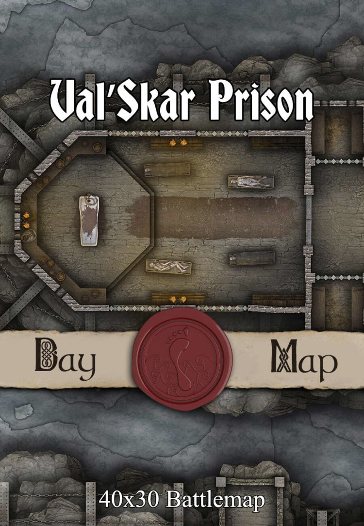 Val’Skar Prison - 40x30 Battlemap