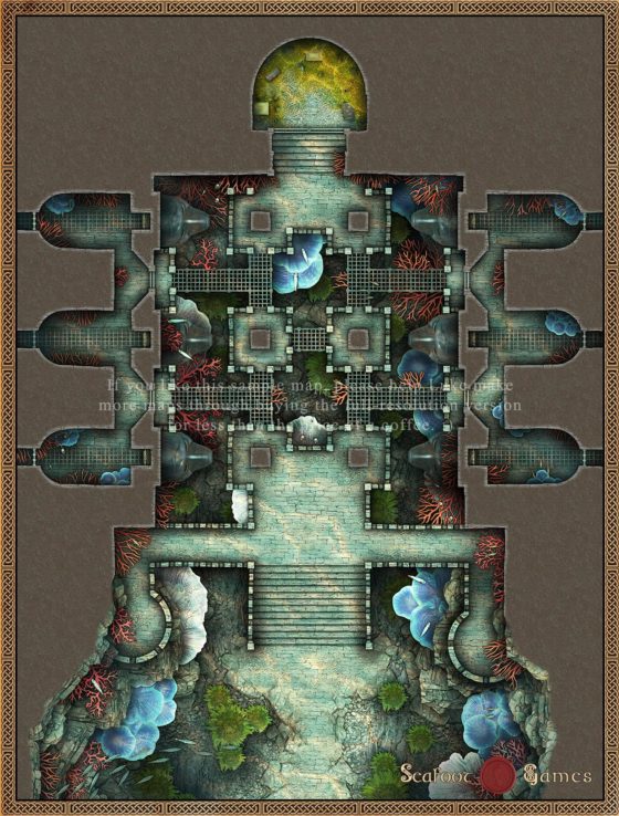 Vault of Sunken Riches - 40x30 Battlemap with Adventure