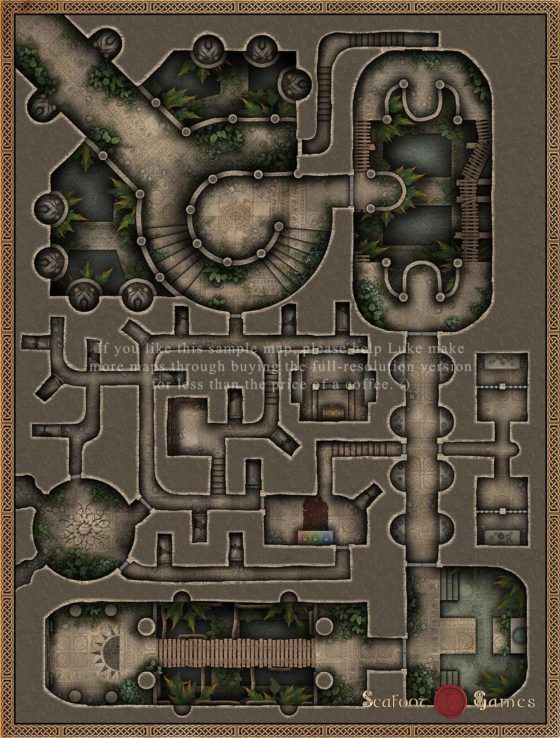 Vault of The Great Dawn - 40x30 Battlemap with Adventure