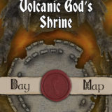 Volcanic God's Shrine 40x30 DnD Battlemap