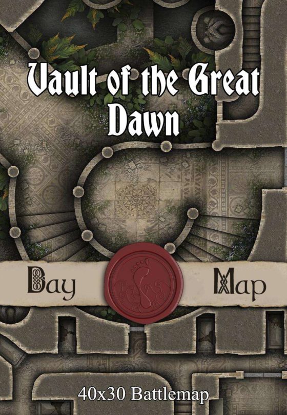 Vault of The Great Dawn - 40x30 Battlemap with Adventure