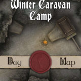 Winter Caravan Camp - 40x30 Battlemap with Adventure