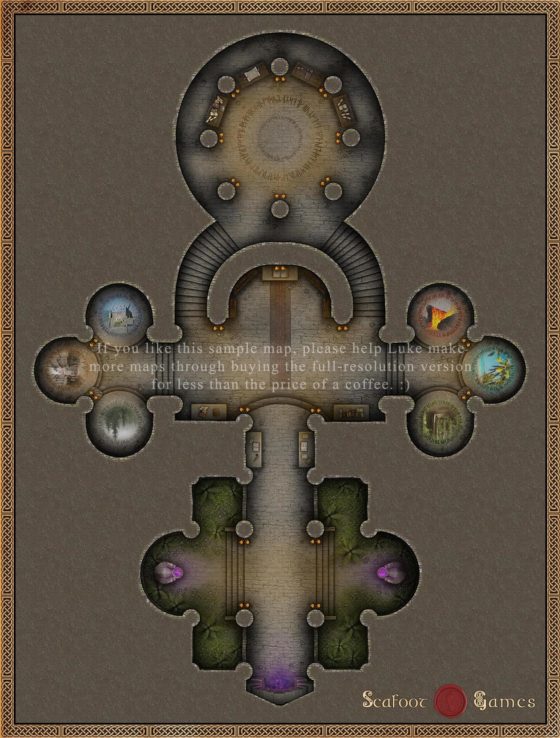 40x30 Battlemap - Wizard’s Portal Sanctuary