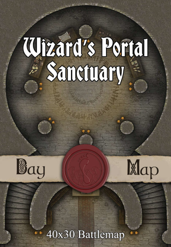 40x30 Battlemap - Wizard’s Portal Sanctuary