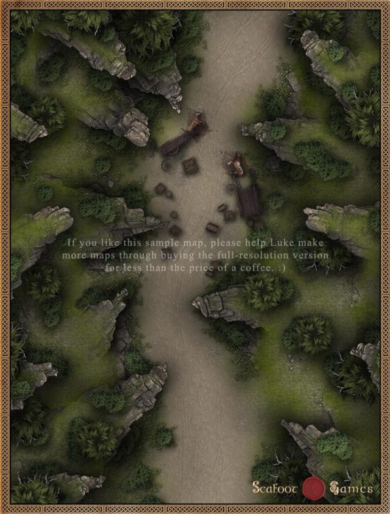 40x30 Battlemap - Wyrmtooth Gully