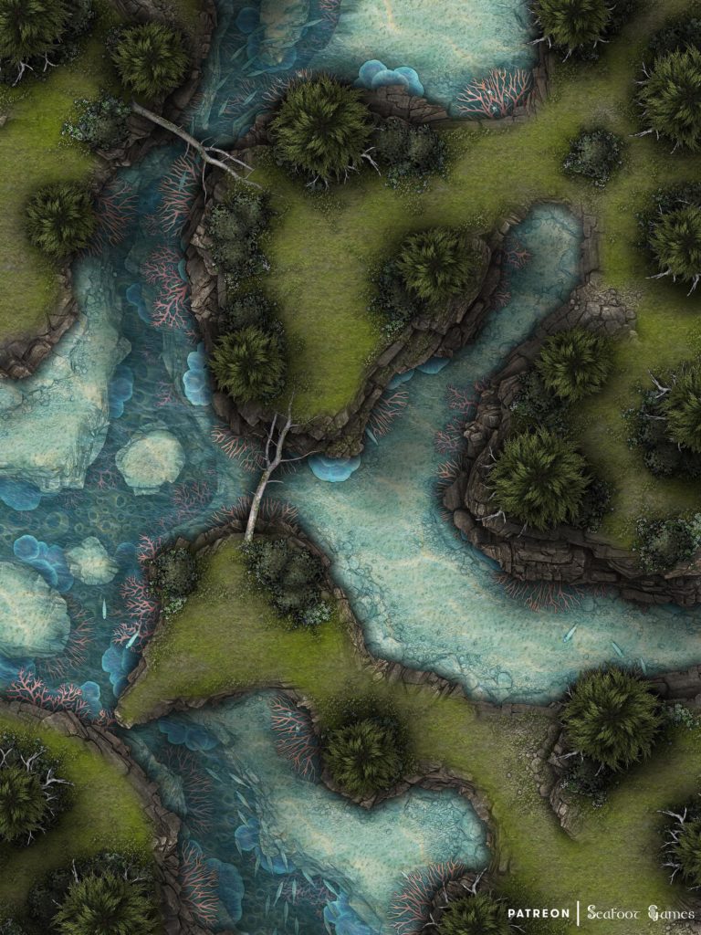 Orlian Coast Forest | Free Multi-Level TTRPG Battlemap with System-Agnostic Adventure