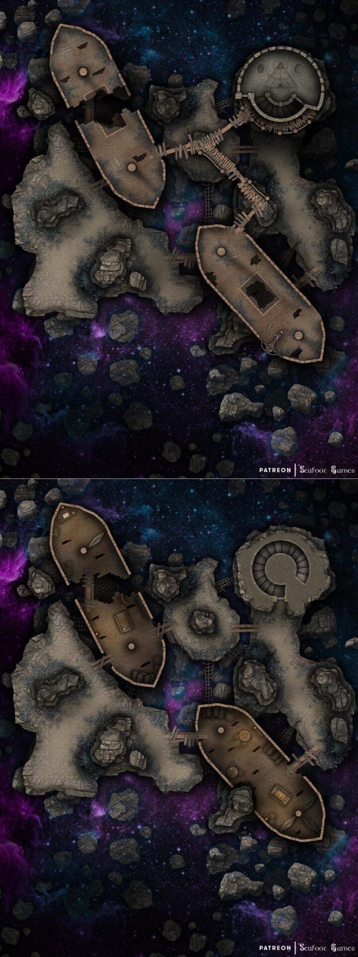 Cosmic Bandit's Shipwreck Base Free Battlemap & Adventure