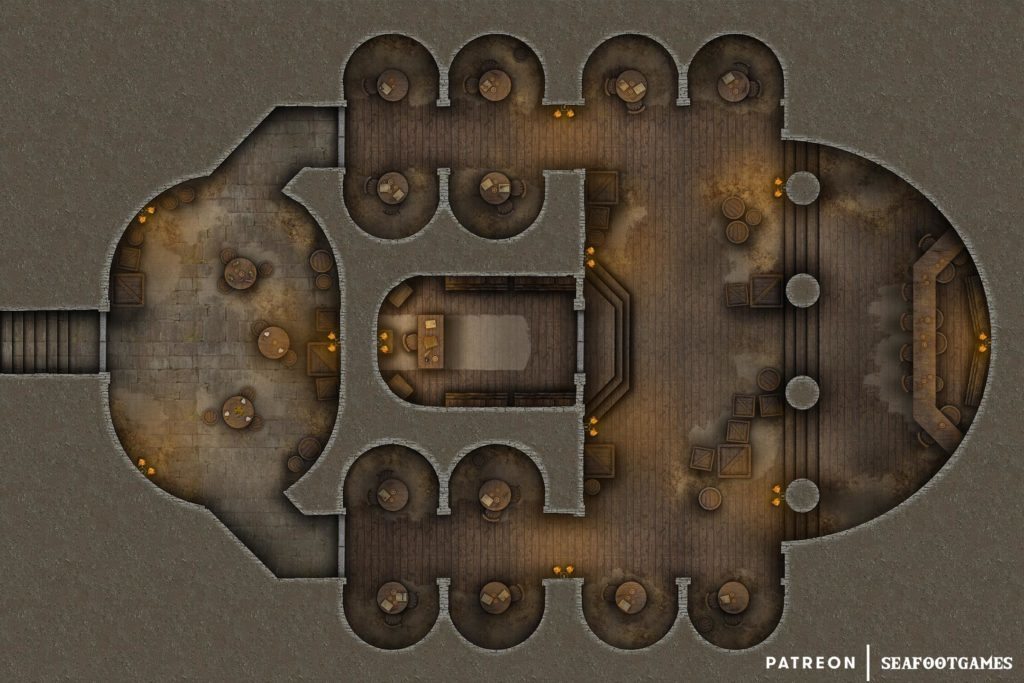 Undercity Drug Den free battlemap & adventure