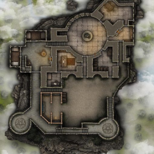 Calagan's Floating Fortress Free Multi-Level Map & Adventure