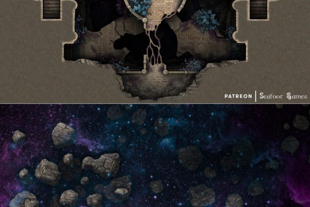 Ruined Temple of the Vast Beyond Free Multi-Level Battlemap & Adventure