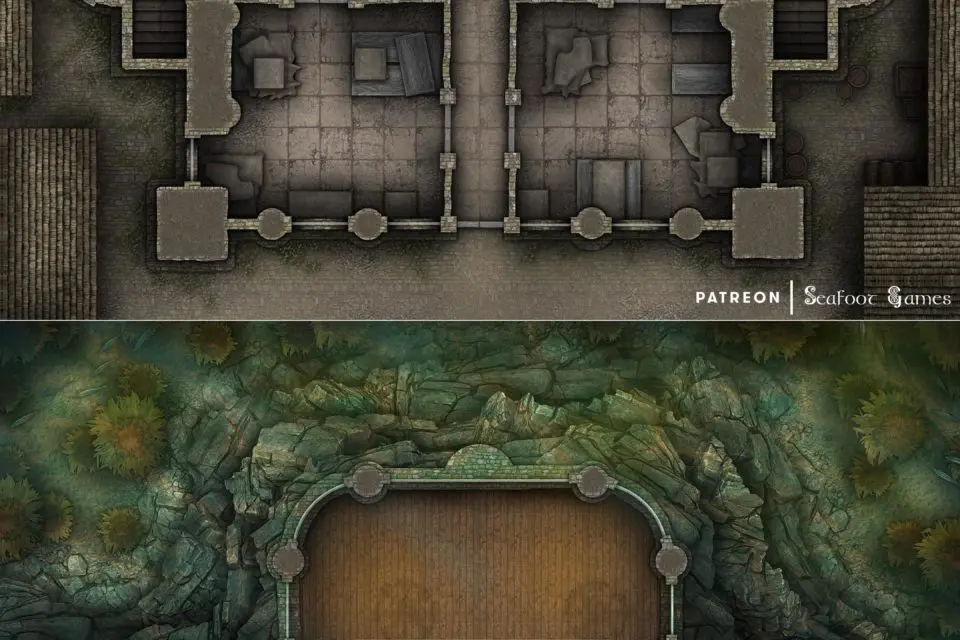 Secret Cult Ballroom Free Multi-Level 40×30 Battlemap & Adventure