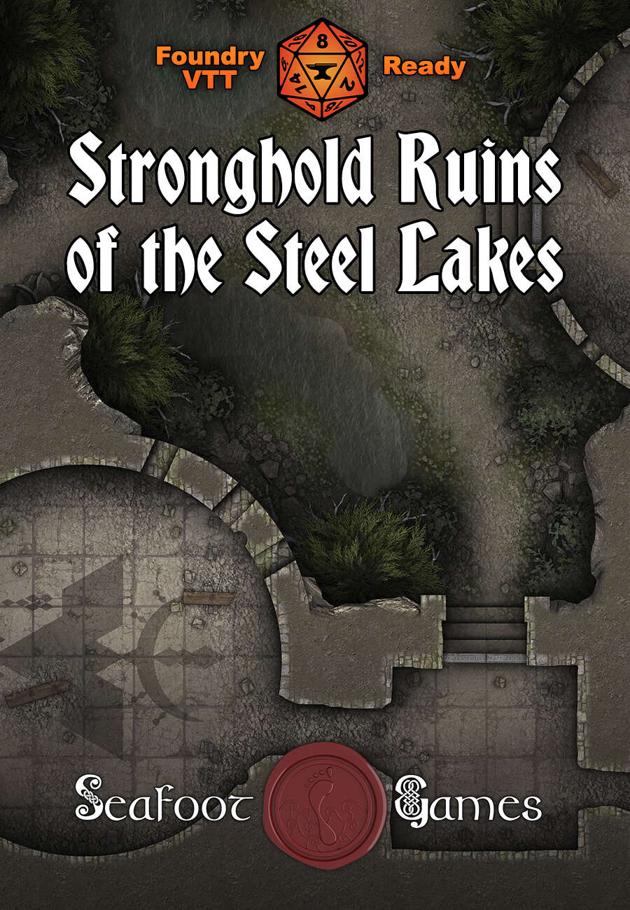 Stronghold Ruins of the Steel Lakes 40x30 Battlemap with Adventure (FoundryVTT Ready!)