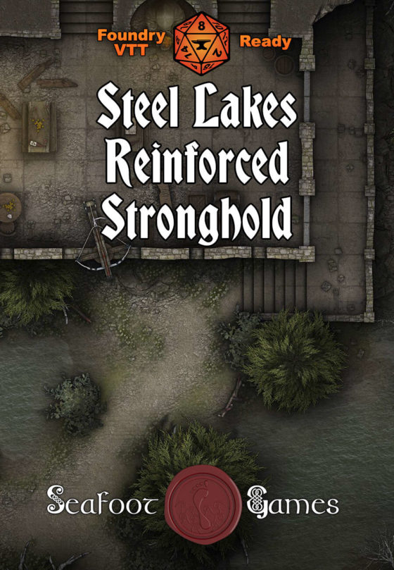 Steel Lakes Reinforced Stronghold Ruins 40x30 Battlemap with Adventure (FoundryVTT Ready!)