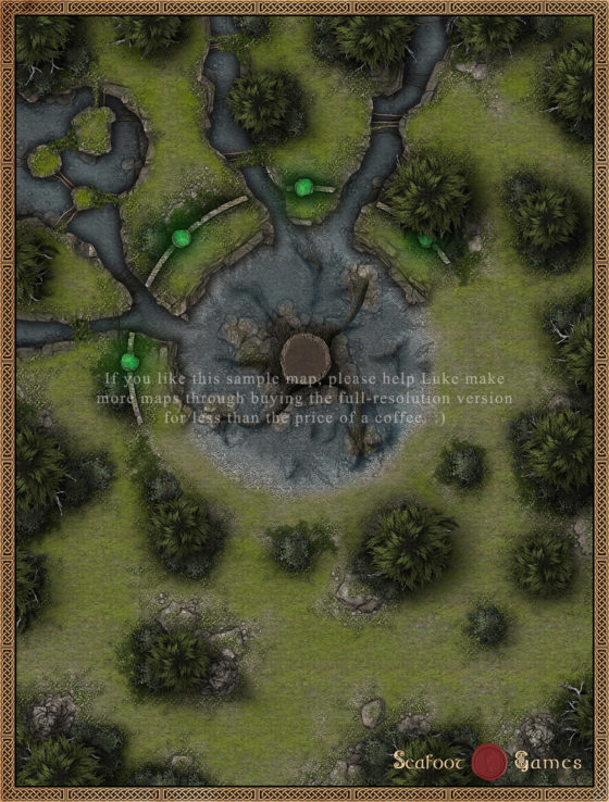 Druid’s Grove of the Great Tree 40x30 Battlemap with Adventure (FoundryVTT-Ready!)