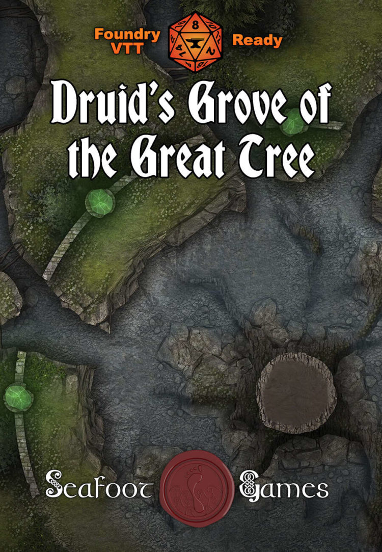 Druid’s Grove of the Great Tree 40x30 Battlemap with Adventure (FoundryVTT-Ready!)