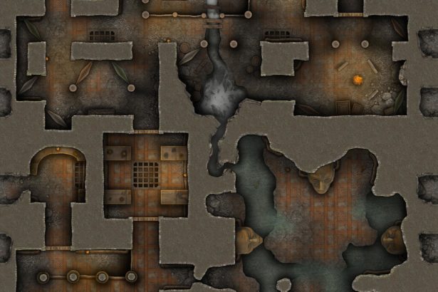 Dwarven Underworks Excavation Site Free Multi-Level 40×30 Battlemap & Adventure