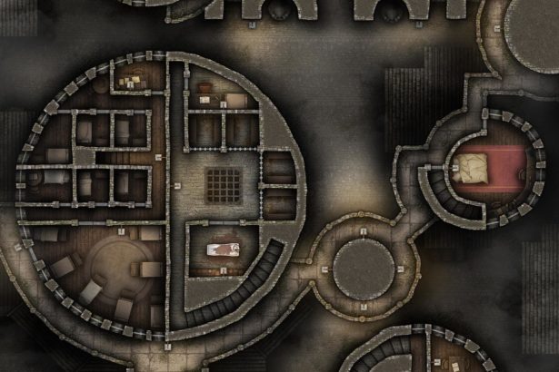 Fellspire Vampire Hunter's Guild Free Multi-Level 40×30 Battlemap & Adventure