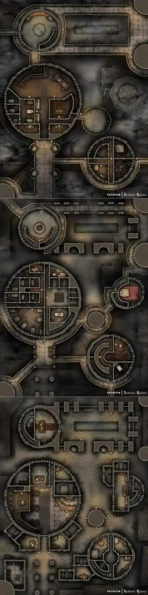 Fellspire Vampire Hunter's Guild Free Multi-Level 40×30 DnD Battlemap & Adventure