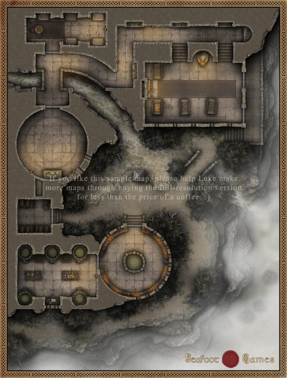 Temple of Vile Brew 40x30 Battlemap with Adventure (FoundryVTT Ready!)