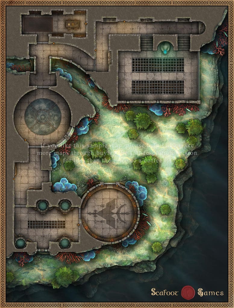 Underwater Laboratory 40x30 Battlemap with Adventure (FoundryVTT Ready