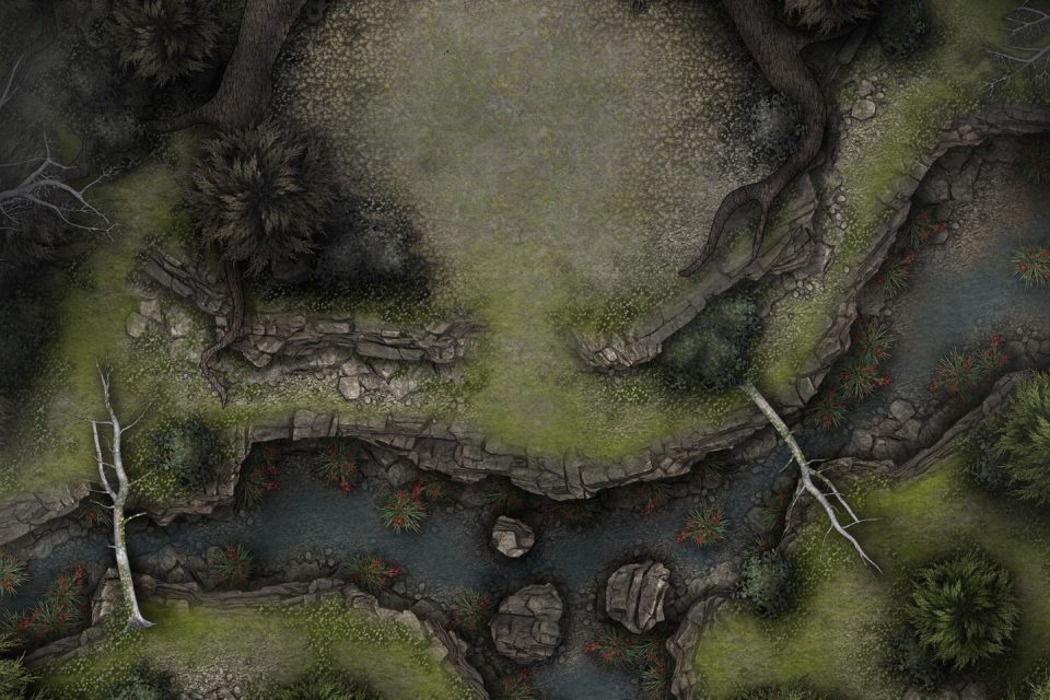 Upside Down Portal Free 40×30 Battlemap & Adventure