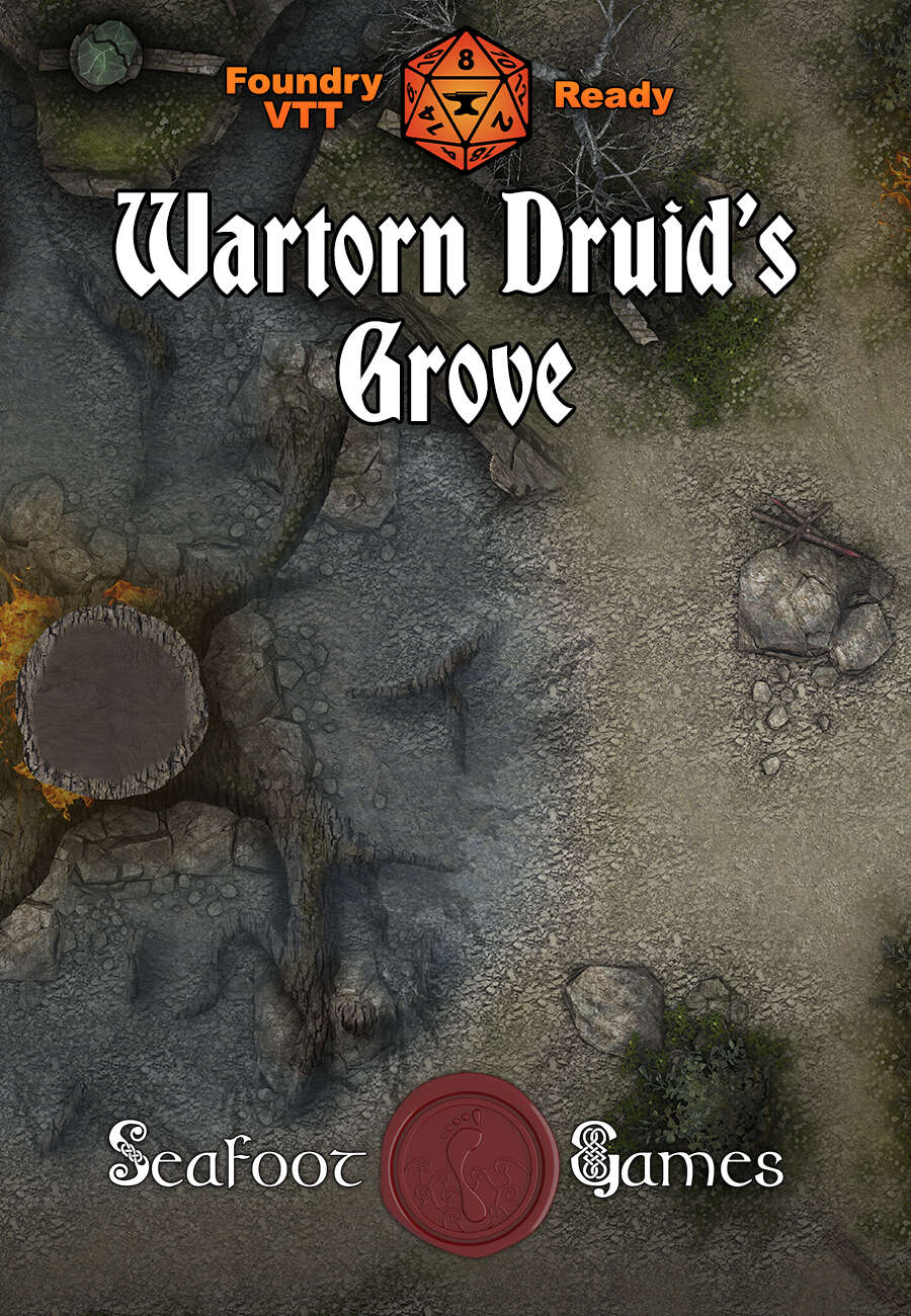 Wartorn Druid’s Grove 40x30 Battlemap with Adventure (FoundryVTT-Ready!)