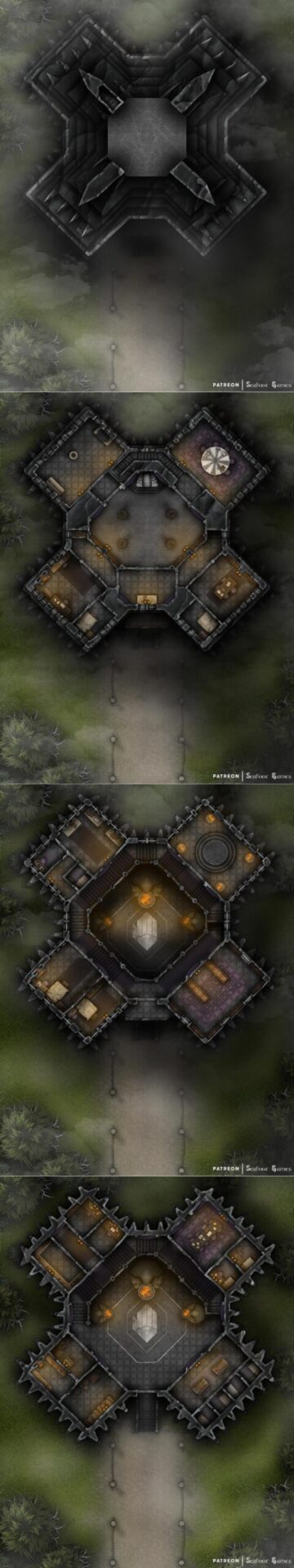 The Black Tower Free 40x30 Multi-Level DnD Battlemap & Adventure
