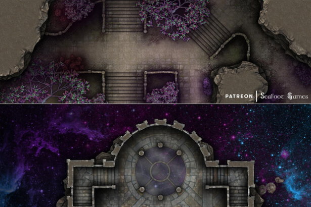 Temple of Stars Free 40x30 Multi-Level Battlemap & Adventure