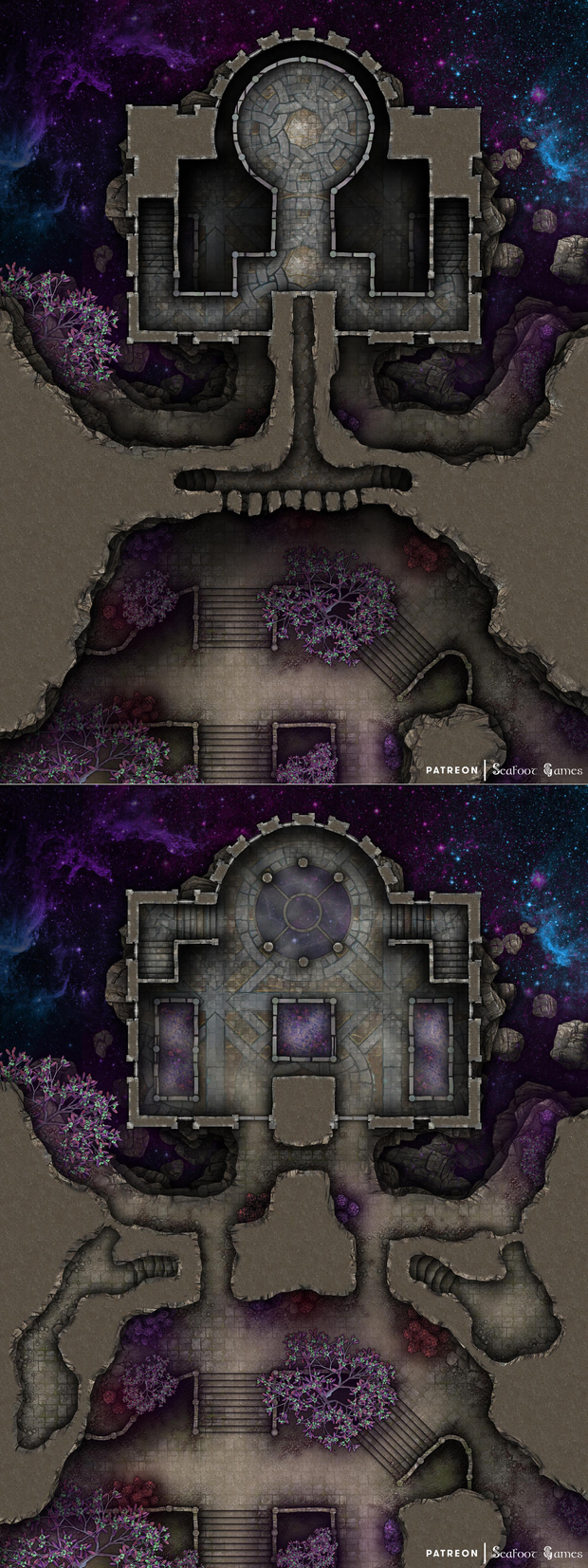 Temple of Stars Free 40x30 Multi-Level Battlemap & Adventure