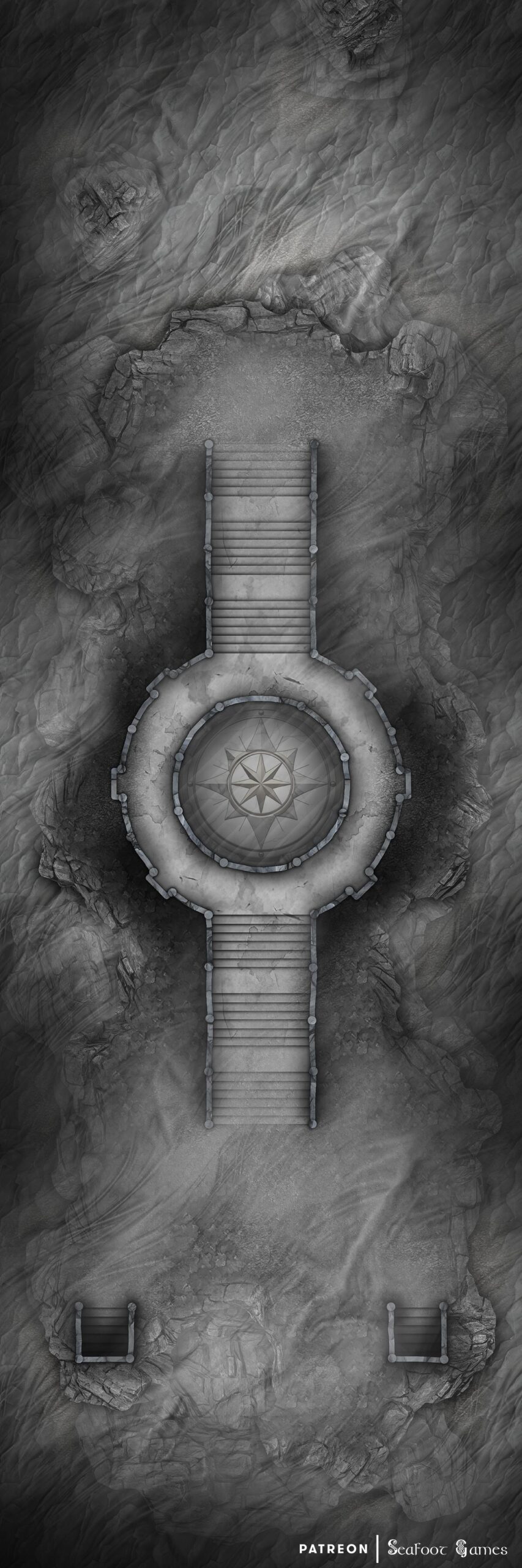 Level 1 of our Shadowrealm Archive Free 60x20 Multi-Level Battlemap & Adventure, featuring a journey to the shadowrealm to save knowledge. VTT ready!