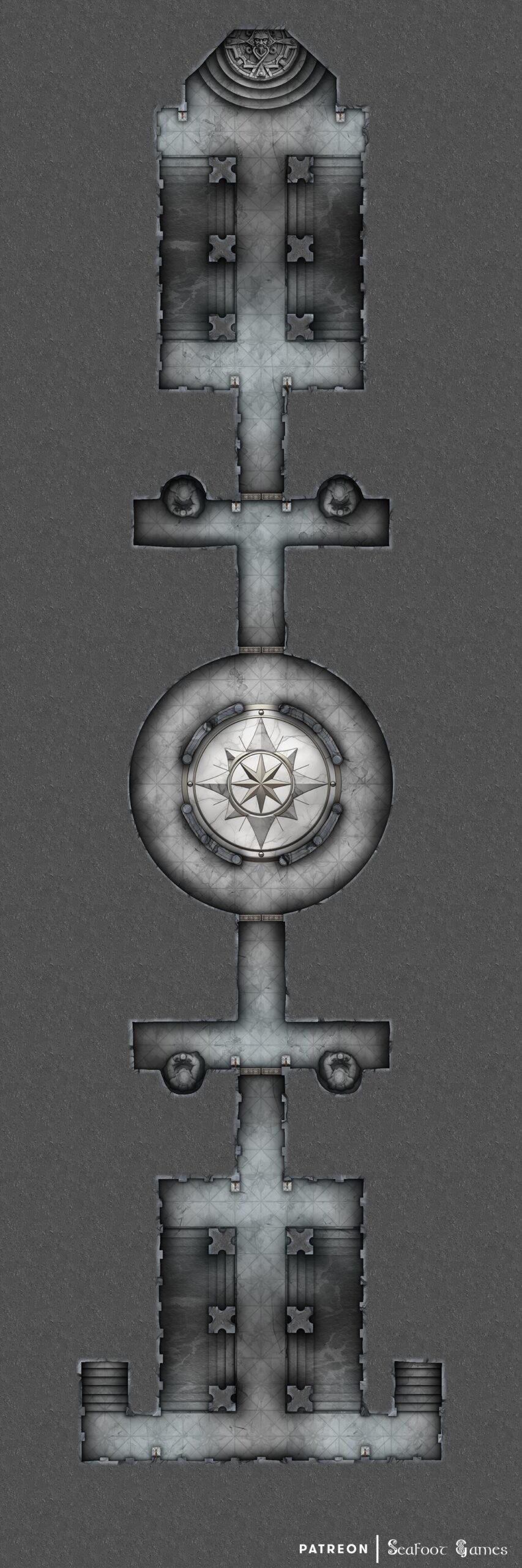 Level 2 of our Shadowrealm Archive Free 60x20 Multi-Level DnD Battlemap & Adventure, featuring a journey to the shadowrealm to save knowledge. VTT ready!